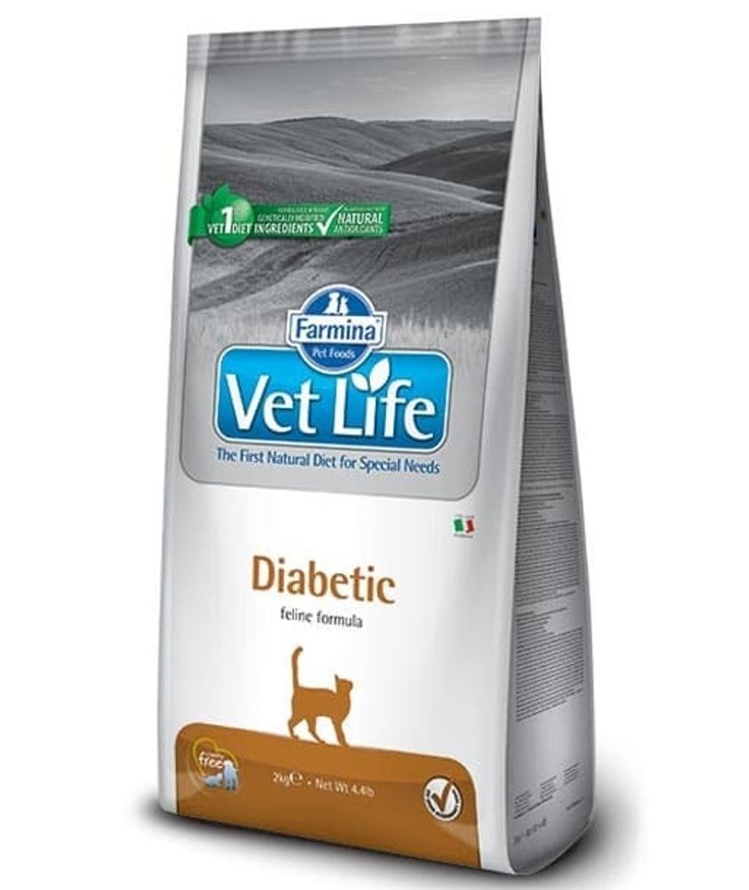 Farmina 2кг Vet Life Diabetic корм для кошек при сахарном диабете