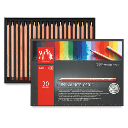 Caran d'Ache Luminance 6901. Набор 20 цветов