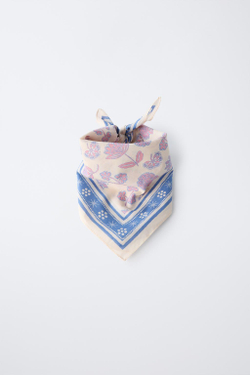 ZARA БАНДАНА С ЦВЕТОЧНЫМ ПРИНТОМ, СВЕТЛО-ФИОЛЕТОВЫЙ