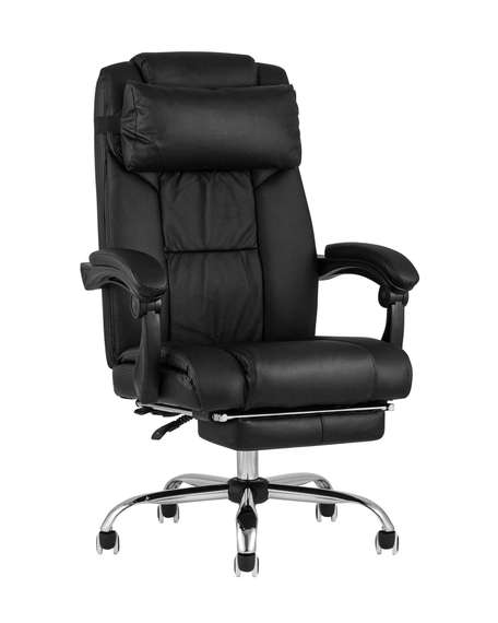 TopChairs Royal офисное черное в обивке из экокожи, механизм качания и регулировки по высоте &quot;Му