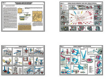 Плакаты ПРОФТЕХ "Технич. обслуживание и ремонт с/х  машин в полев. усл." (25 пл, винил, 70х100)