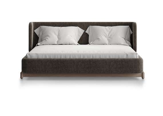 Кровать Basic спальное место 160*200 см (коричневый, рогожка)