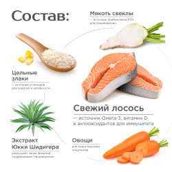 Корм сухой для взрослых собак очень крупных пород, премиум полнорационный комплекс, для собак с низким аппетитом, с лососем, 2,5 кг, QUATTRO