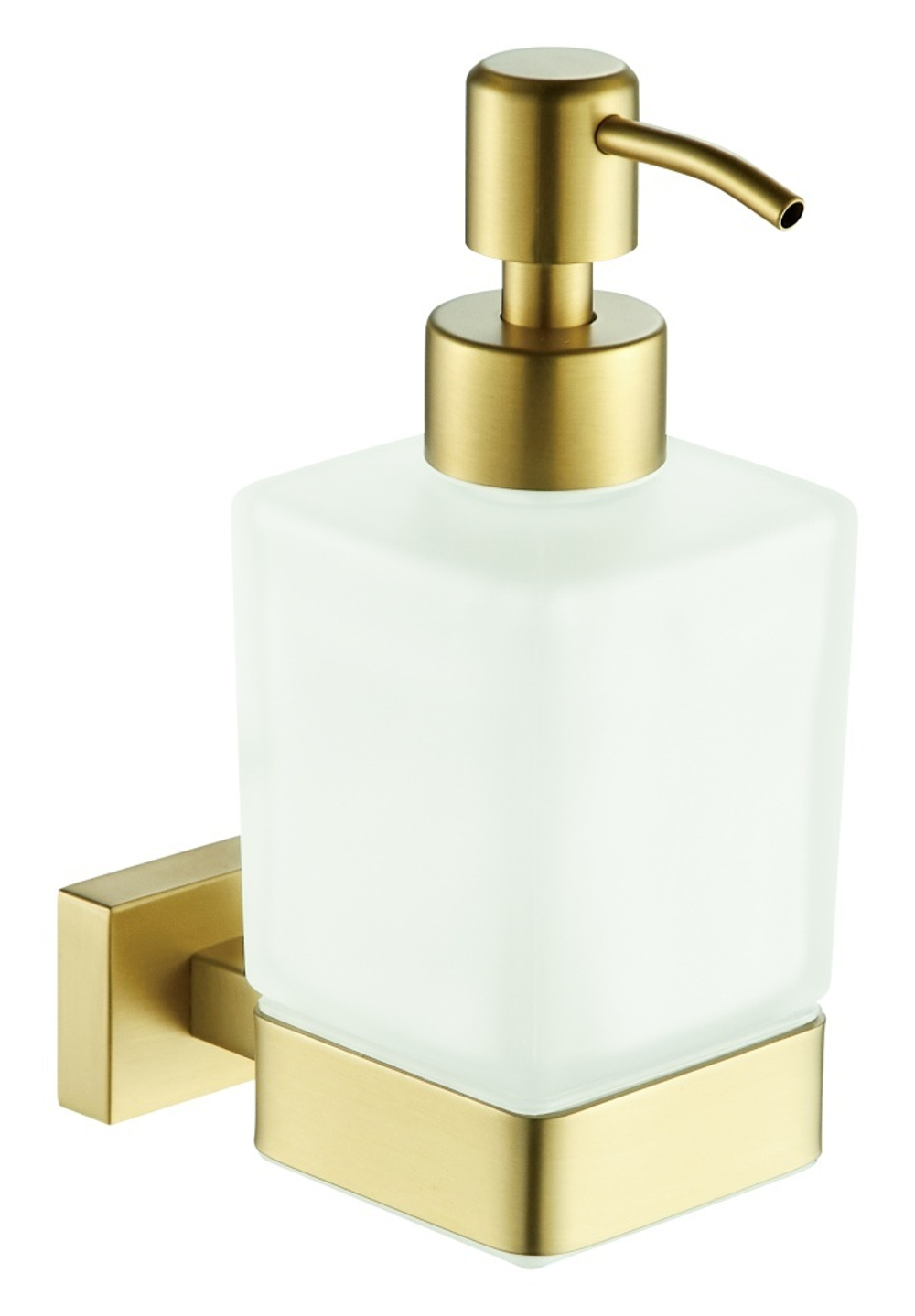 5007-S Дозатор для жидкого мыла нас., стеклянный (Мат. Золото) ViEiR  (30/1шт)