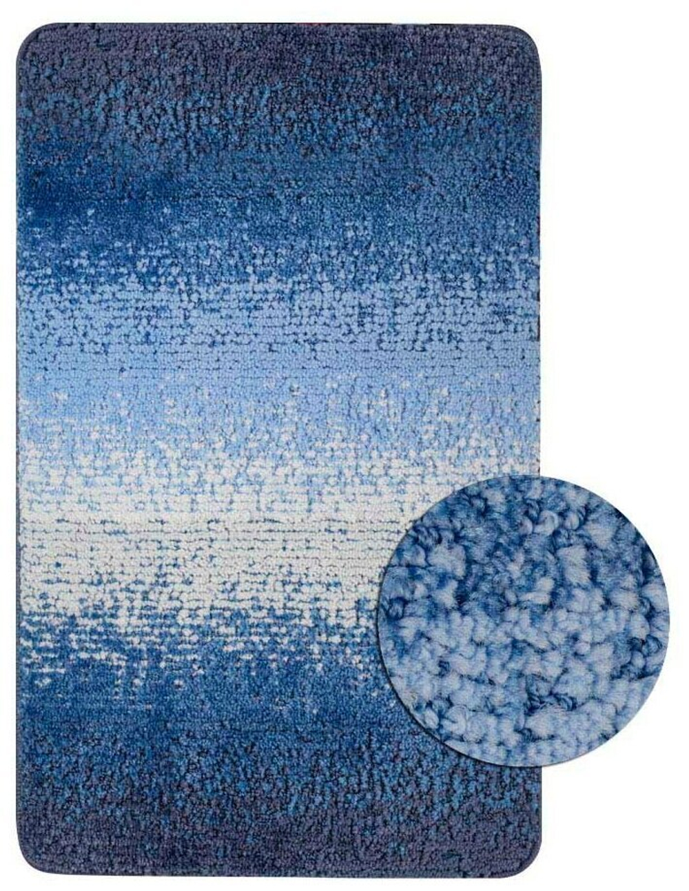 Коврик в ванную одинарный САНАКС SILVER Синий 50*80 02212