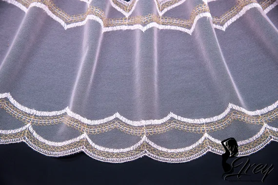 05-144 Вышивка на эл. сетке 17,5 см, розовый