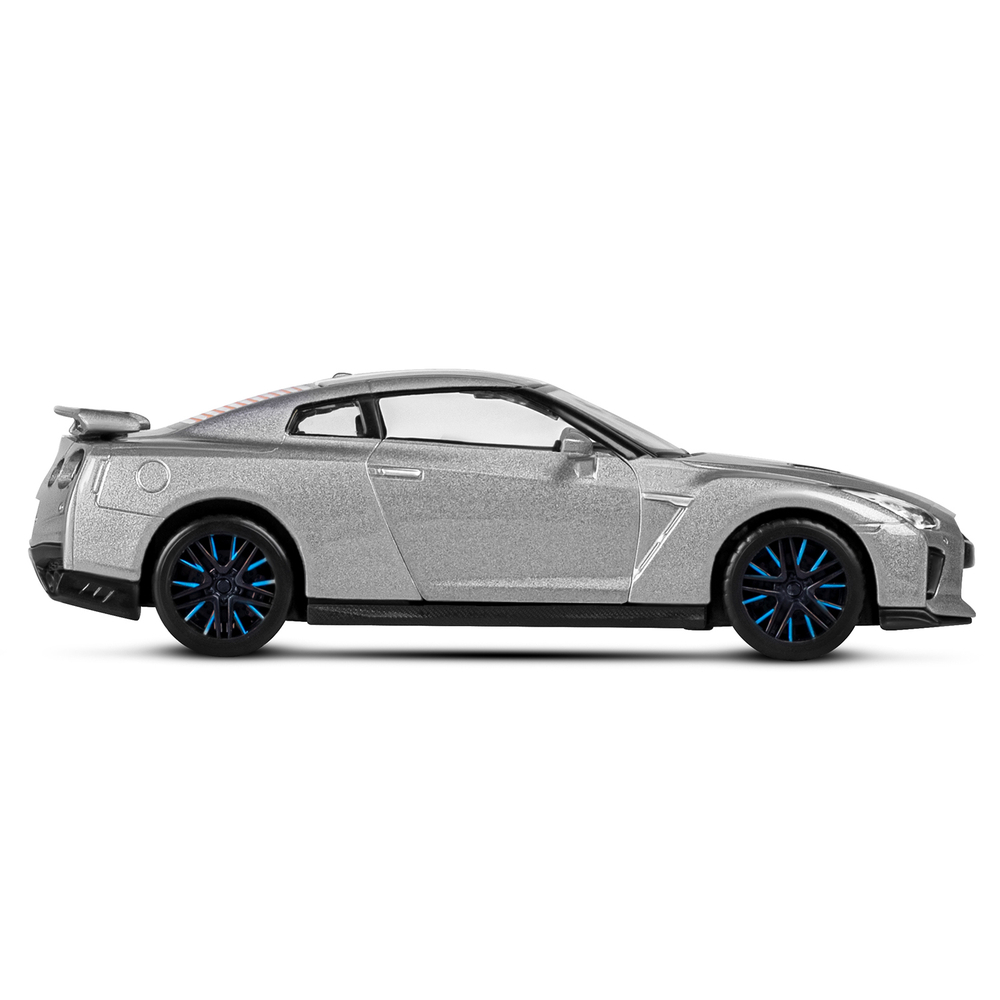 Модель 1:32 Nissan GT-R (R35), серый, откр. двери, свет, звук, инерция