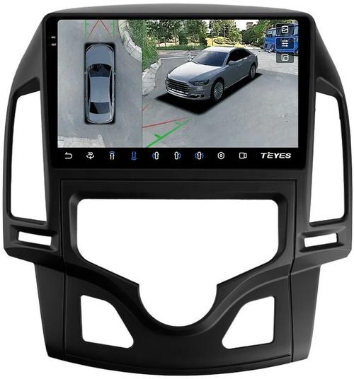 Магнитола для Hyundai i30 2007-2012 (климат) - Teyes CC3-2K-360 на Android 10, Быстрая, 2K QLED, CarPlay, 4G SIM-слот, 4 камеры в комплекте