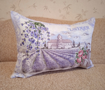 Декоративная гобеленовая наволочка для интерьерной подушки Лаванда Прованс 68х47
