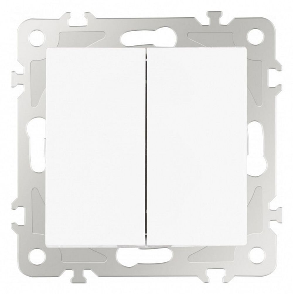 Выключатель двухклавишный без рамки Arte Milano 206 206.30-2.white
