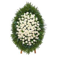 Ритуальный венок из живых цветов №14 (180 см)