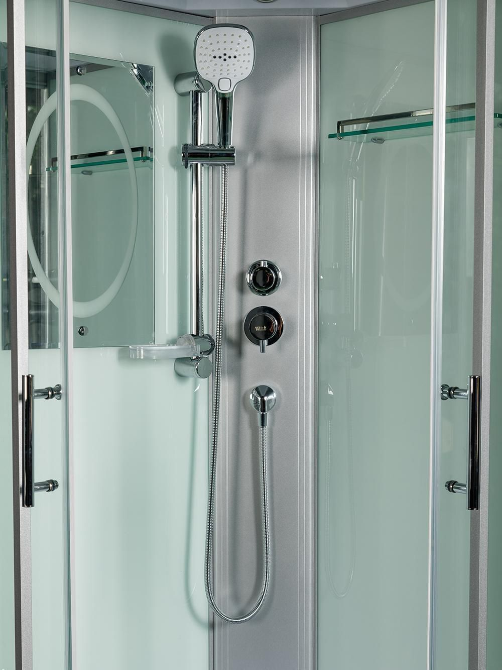 Душевая кабина WeltWasser  WW500 HALLE  802 80х80 см,  прозрачное стекло, поддон низкий, крыша