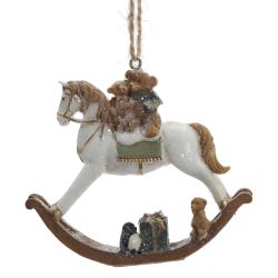 GAEM Фигурка декоративная подвесная "Лошадка-качалка", L8,5 W1,5 H7,5 см