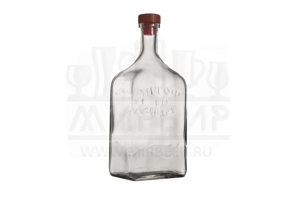 Бутылка стеклянная "Штоф" с пробкой, 1,2 л