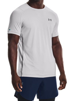 Мужская теннисная футболка Under Armour Men's UA Rush™ 2.0 Vent Short Sleeve - halo gray/black