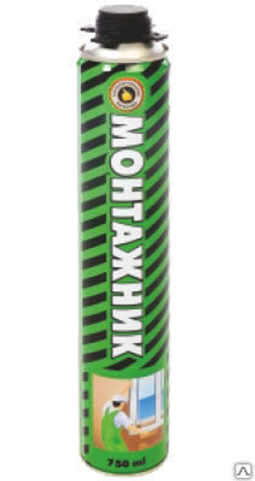 Пена монтажная Монтажник Зеленый до 35литров ПРОФИ 750мл  всесезонная * СТОП ЦЕНА
