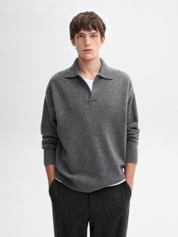 Massimo Dutti Свитер из смесовой шерсти, серый