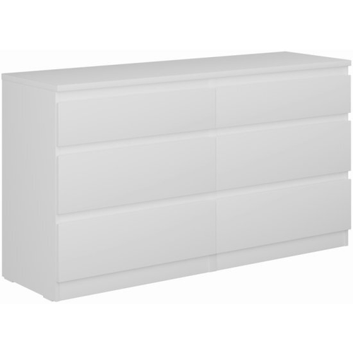 2.03.02.080.1 КАСТОР комод 6 ящиков RU белый Гуд Лакк