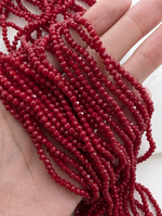 Бусины стеклянные рондель 3мм