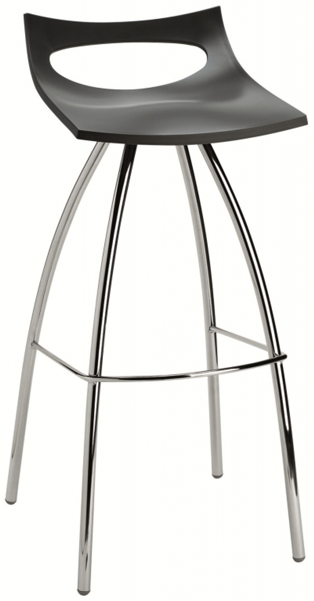 Стул барный пластиковый Scab Design Diablito, хром, антрацит