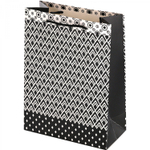 Пакет подарочный бумажный Alingar, (XL) 31х40х12 см, "Ромбы. Квадраты", ламинация, ассорти