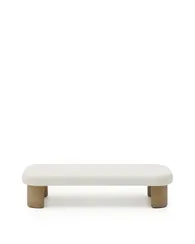 Журнальный столик Labra из цемента и акации 140 x 70 см