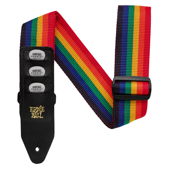 Ремень для гитары ERNIE BALL 4188 PickHolder Rainbow P04188