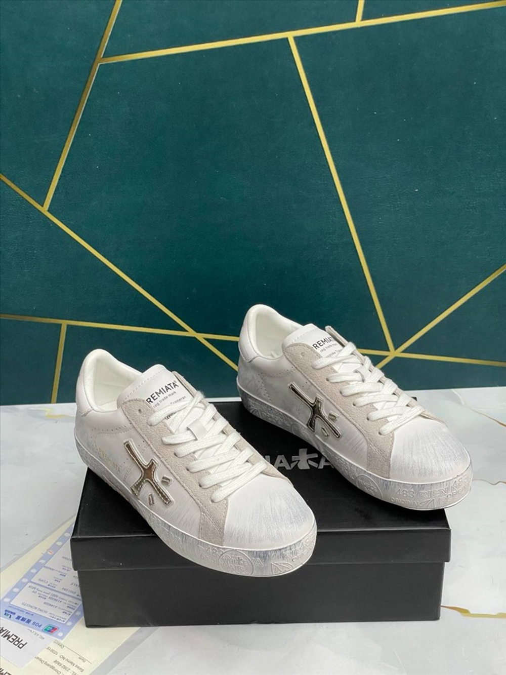 Premiata 483 Print Edition Beige