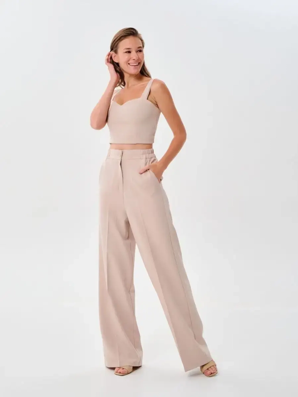 Брюки палаццо женские широкие