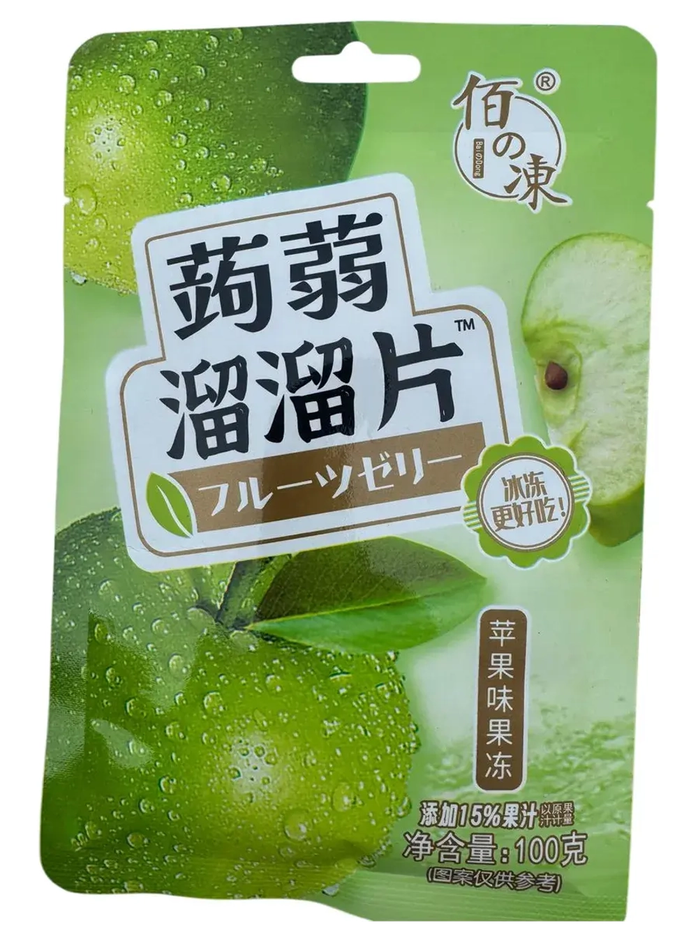 Фруктовое желе с конжаком со вкусом Яблока 100 г * 4 шт