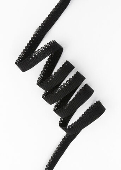 Резинка бельевая черная ажурная ширина 10 мм (с учетом фестона)