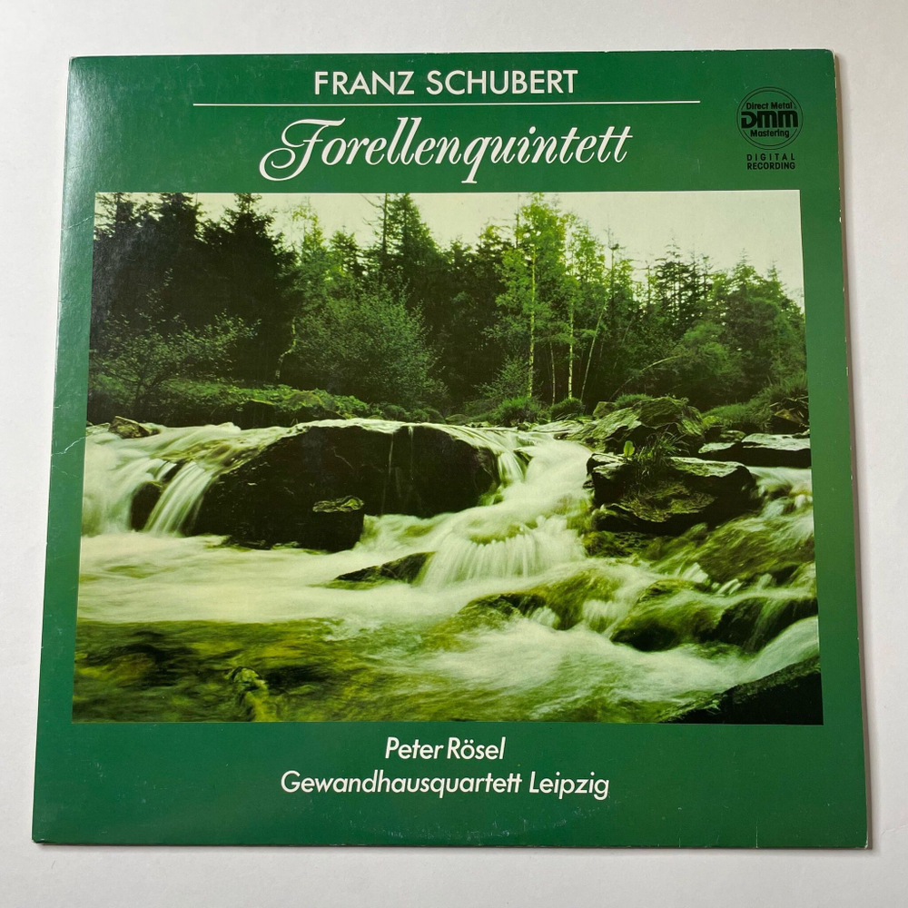 Винтажная виниловая пластинка LP Franz Schubert Франц Шуберт Gewandhausquartett Leipzig, Peter Rosel Forellenquintett (ГДР 1989)