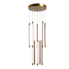 utsenka-SL6225.303.10 Светильник подвесной ST-Luce Латунь/Терракотовый, Белый LED 10*6,5W 3000K BRICK