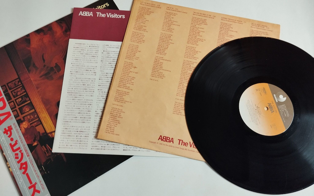Винтажная виниловая пластинка LP ABBA The Visitors (Japan 1981) (Obi) EX