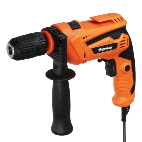 Дрель ударная электро ДУ-780, 780Вт, быстрозаж. патрон 13мм, 0-3000 об/мин, рег.скор,реверс. электродрель