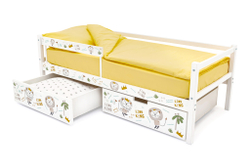 Детская кровать тахта Бельмарко Svogen белый львята