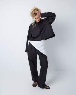 Брюки на резинке из хлопка Макс Мара черный