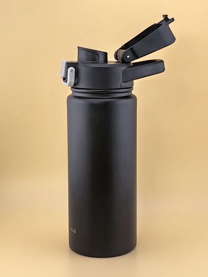 Термос-Бутылка спортивная 600 мл. Kamille KM 2176 из нержавеющей стали с замком и петлёй