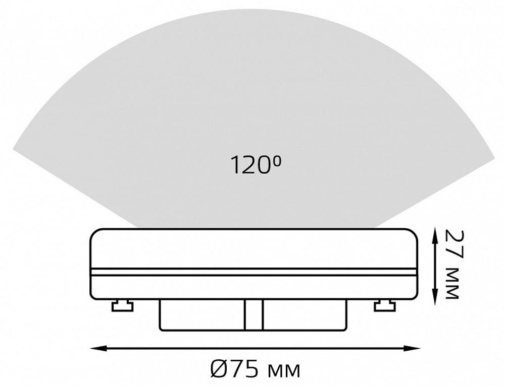 Лампа светодиодная Gauss 1084 GX53 8Вт 4100K 108408208-D