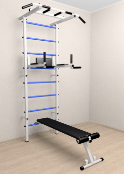 Шведская стенка Sv Pro 804 (Турник Pro/Брусья/стойка/Скамья)