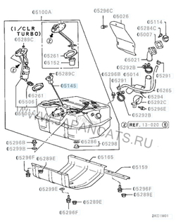 Датчик уровня топлива Mitsubishi Pajero / RVLT-MB571603