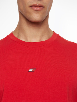 Мужская теннисная футболка Tommy Hilfiger Essentials Small Logo SS Tee - primary red