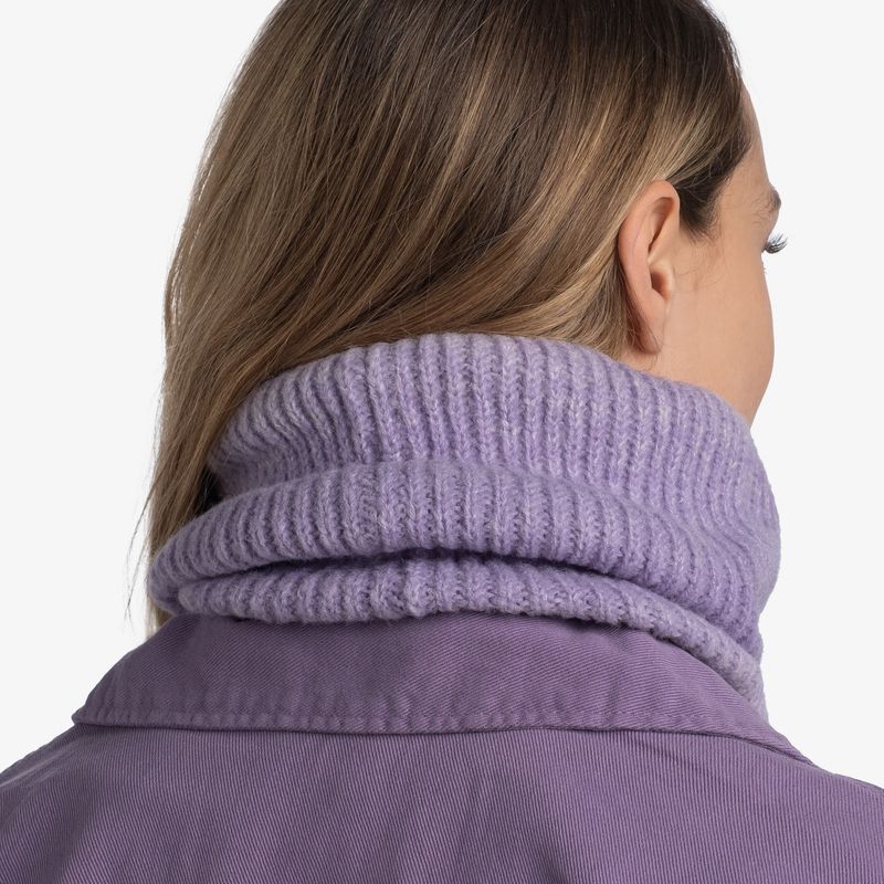 Вязаный шарф-труба с флисом Buff Neckwarmer Knitted Polar Marin Lavender Фото 5