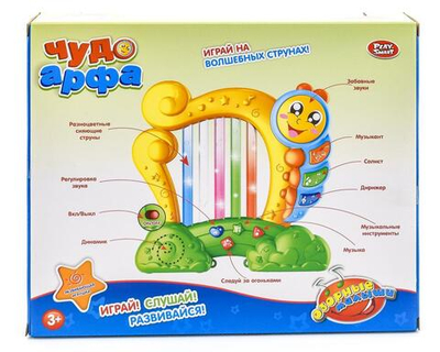 Арфа на бат. 28,5*8,5*23,5см, звук, свет, коробка