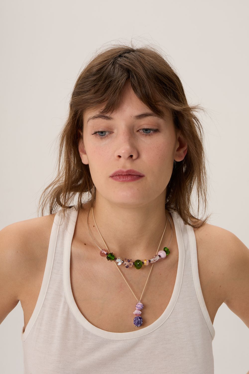 Колье Ассорти, стекло