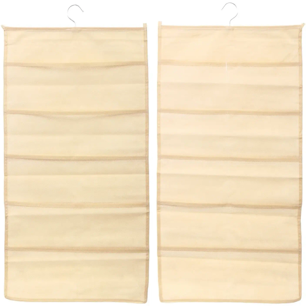 Органайзер двухсторонний подвесной для хранения вещей с крючком «ИДЕЯДОМА», цвет бежевый, 15 карманов, 75*39см