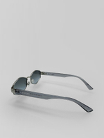 Очки 3308 геометрические с металлической оправой и прозрачными дужками