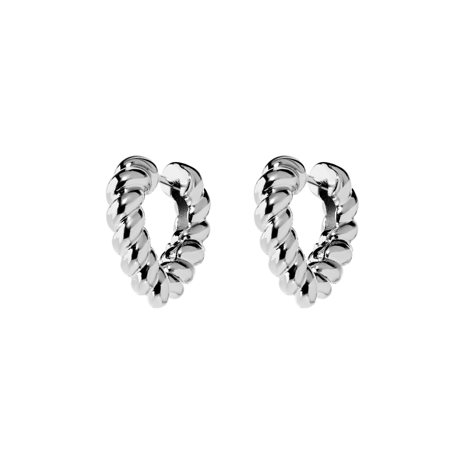 Серьги Silver Twisted Heart Earrings