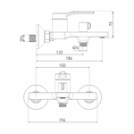 Смеситель для ванны 35k MIXLINE ML40-01 "Flat"
