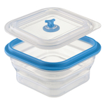 Контейнер для переноски и хранения силиконовый квадратный складной silikobox, 400 мл, синий